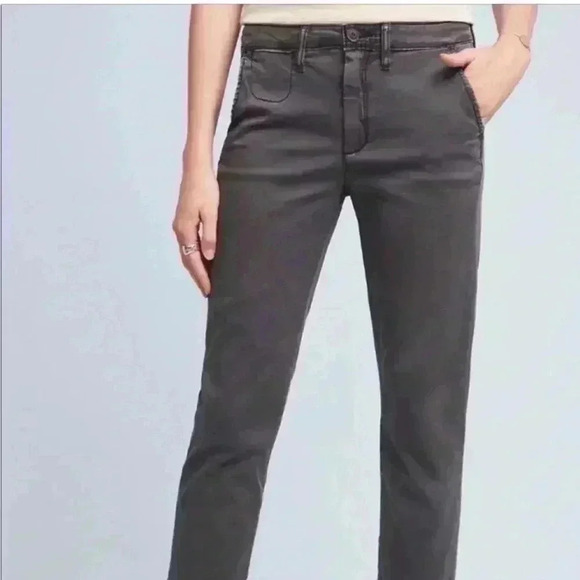 Anthropologie | “Chino by Anthropologie” Slim-fit, Mid-rise Pants, Gray - Picture 2 of 7